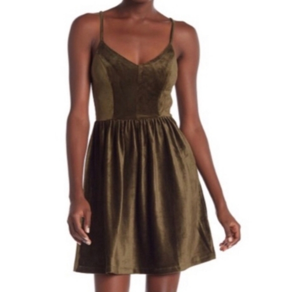 Good Luck Gem Velvet Mini Dress - Picture 1 of 9